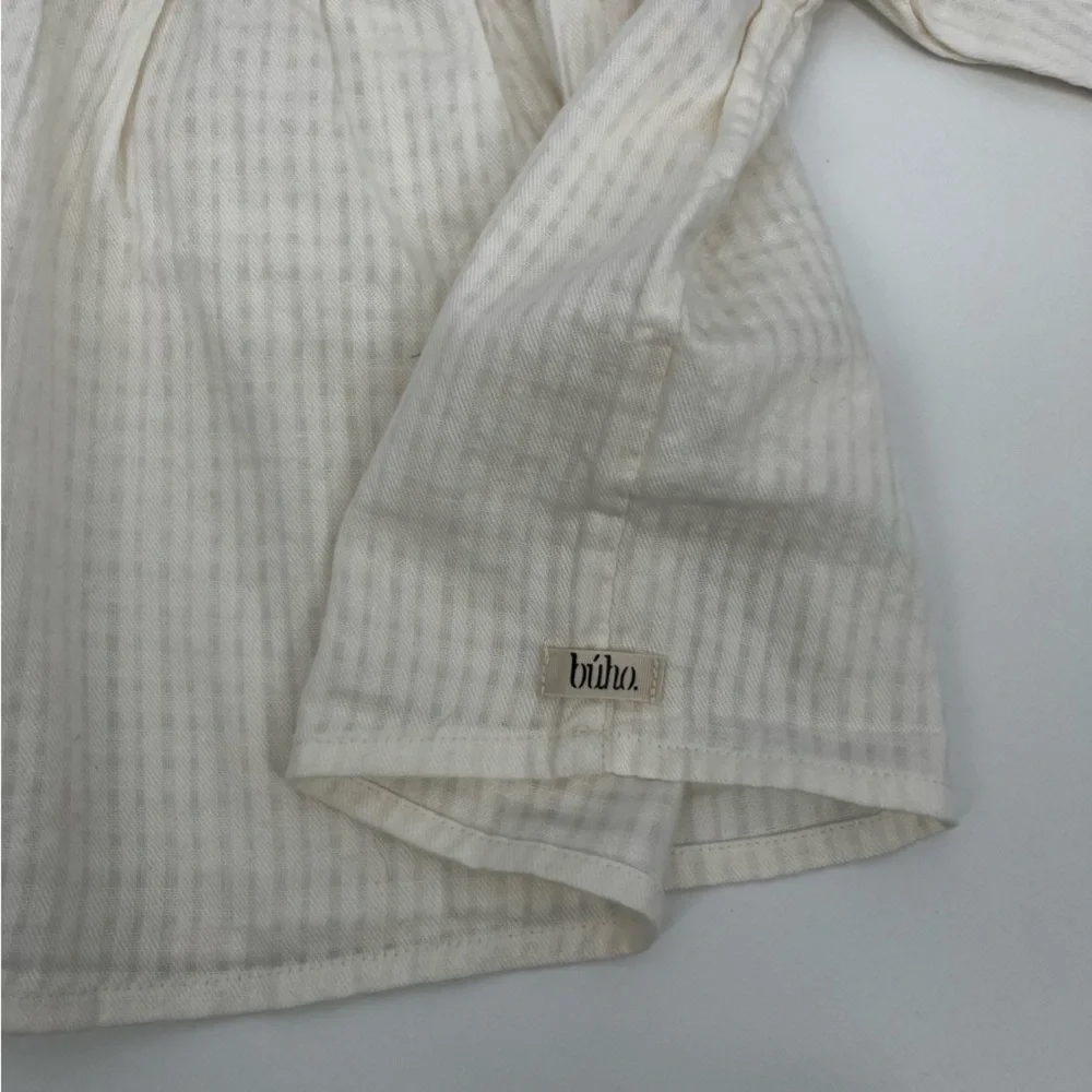 Búho Girls Sheer Check Blouse NWT 3Y
